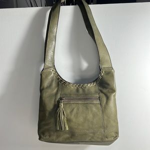 Fantastic Born Leather shoulder bag olive green
